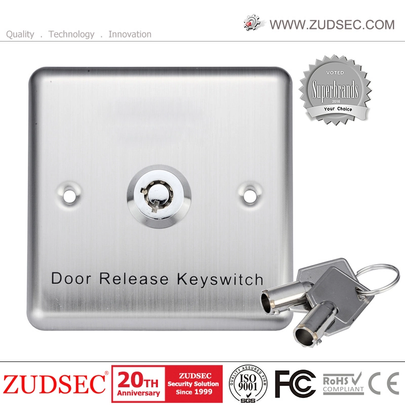 Stainless Steel Door Release Switch Button with Silver Keys