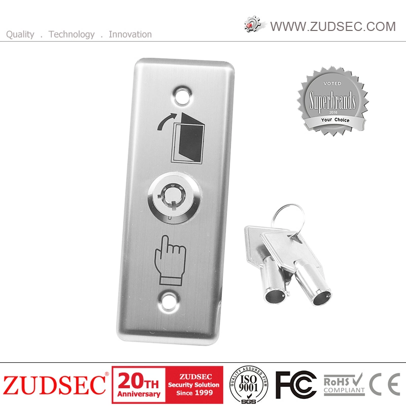 Stainless Steel Door Release Switch Button with Silver Keys